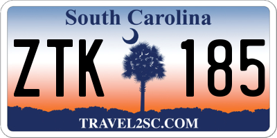 SC license plate ZTK185