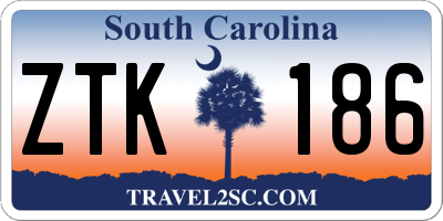 SC license plate ZTK186