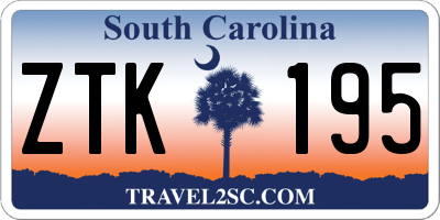 SC license plate ZTK195