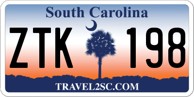 SC license plate ZTK198