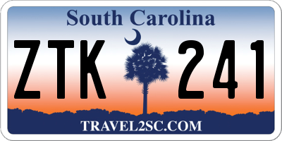 SC license plate ZTK241