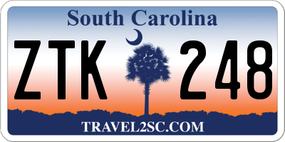 SC license plate ZTK248