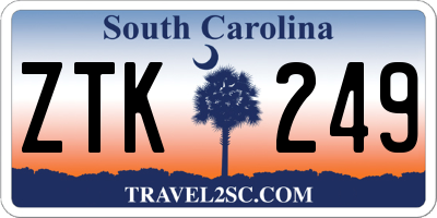 SC license plate ZTK249