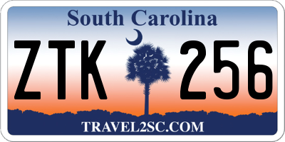 SC license plate ZTK256
