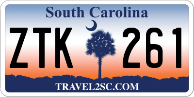 SC license plate ZTK261