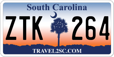 SC license plate ZTK264