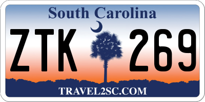 SC license plate ZTK269