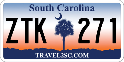SC license plate ZTK271