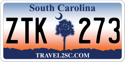 SC license plate ZTK273