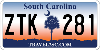SC license plate ZTK281