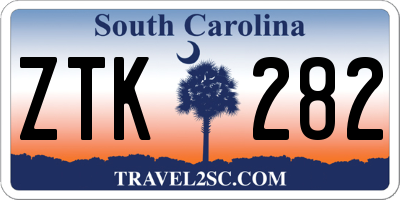 SC license plate ZTK282