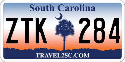 SC license plate ZTK284