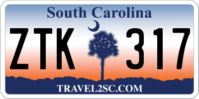 SC license plate ZTK317