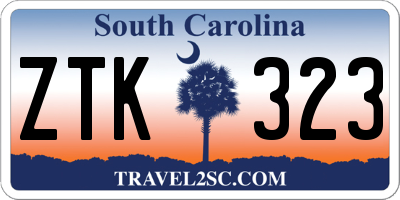 SC license plate ZTK323