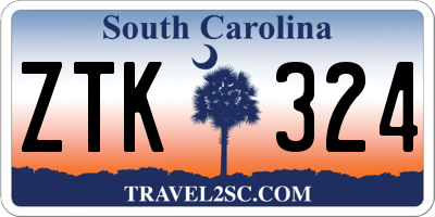 SC license plate ZTK324