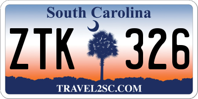 SC license plate ZTK326