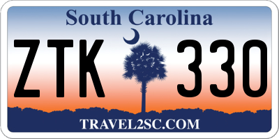 SC license plate ZTK330