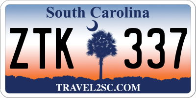 SC license plate ZTK337