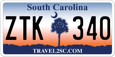 SC license plate ZTK340