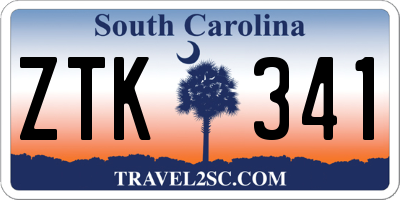 SC license plate ZTK341