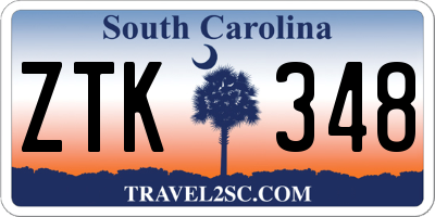 SC license plate ZTK348
