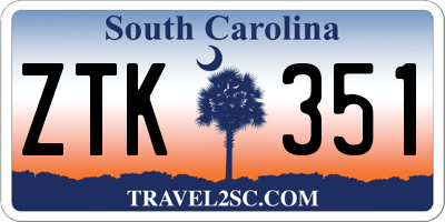 SC license plate ZTK351