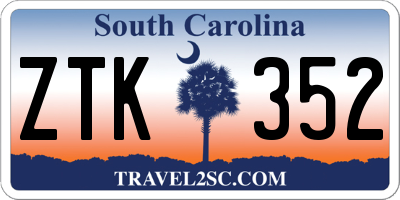 SC license plate ZTK352