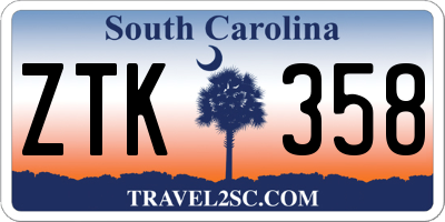 SC license plate ZTK358