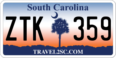 SC license plate ZTK359