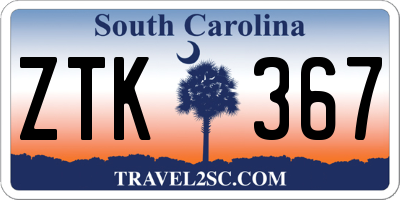 SC license plate ZTK367