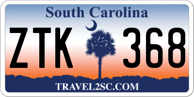 SC license plate ZTK368