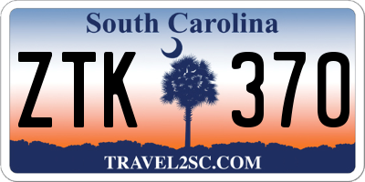 SC license plate ZTK370