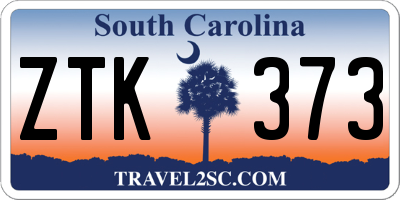 SC license plate ZTK373