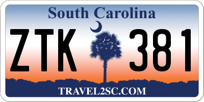 SC license plate ZTK381