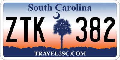 SC license plate ZTK382