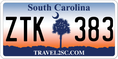 SC license plate ZTK383