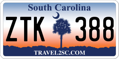 SC license plate ZTK388