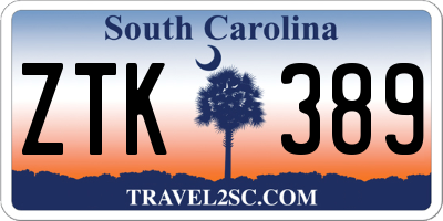 SC license plate ZTK389