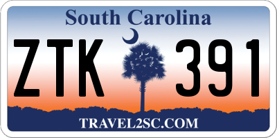 SC license plate ZTK391
