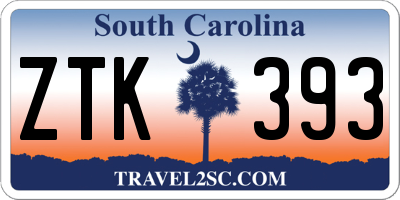 SC license plate ZTK393