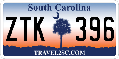 SC license plate ZTK396