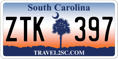SC license plate ZTK397