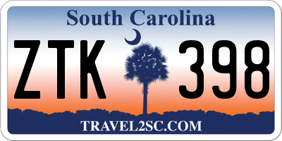 SC license plate ZTK398