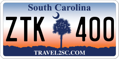 SC license plate ZTK400