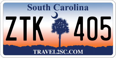 SC license plate ZTK405