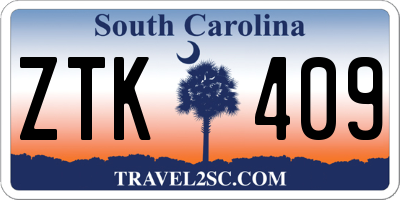 SC license plate ZTK409