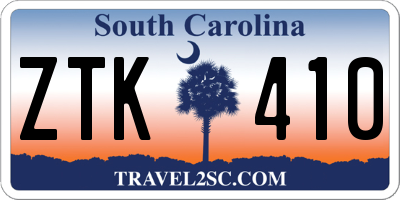 SC license plate ZTK410