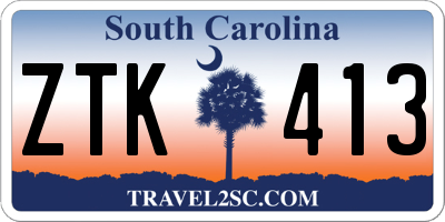 SC license plate ZTK413