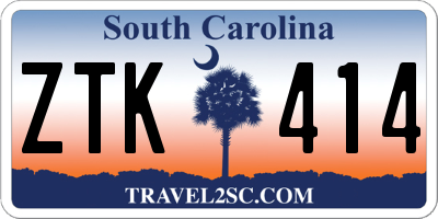 SC license plate ZTK414