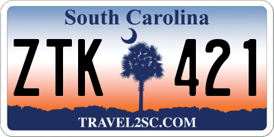 SC license plate ZTK421